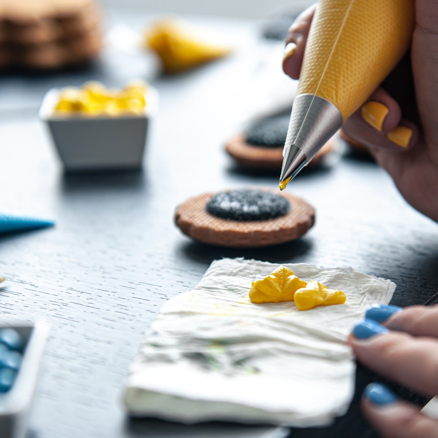 Stainless steel cake nozzles with piping bag Stainless steel cake nozzles with piping bag